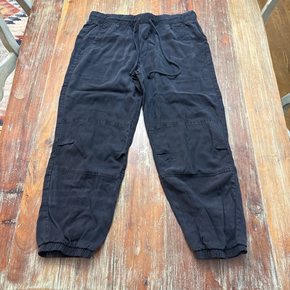 Cloth & Stone Anthropologie Black Tencel Cargo Joggers - Size Medium Soft!